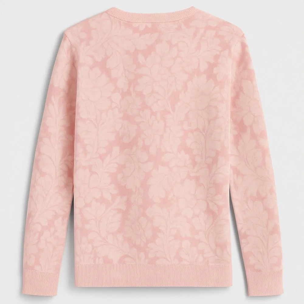 Soft Pink Classic Cardigan – Romantic Everyday Layer Luxe Sweater EUC M #655